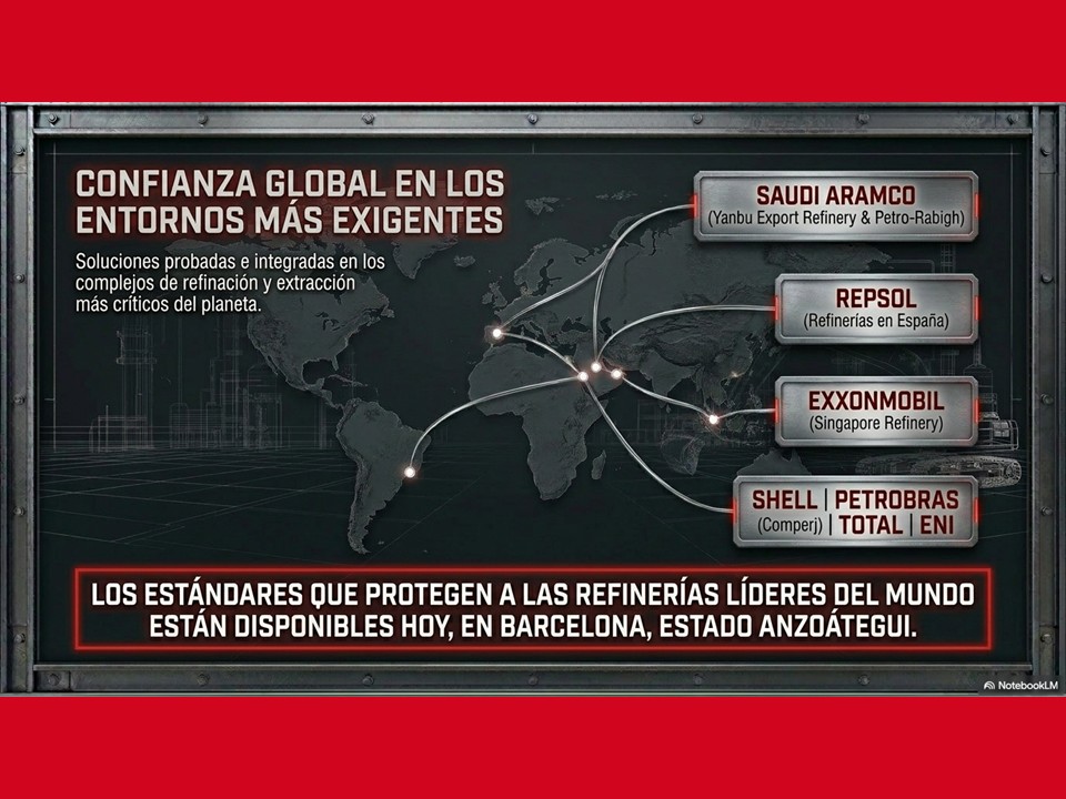 Confianza Global en Entornos Exigentes - Saudi Aramco, Repsol, ExxonMobil, Shell, Petrobras