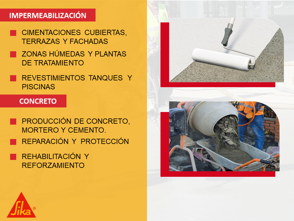 Soluciones SIKA para Impermeabilización y Concreto